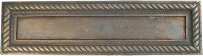Briefschlitz - Messing patiniert - 90x330 mm Briefschlitz Messing patiniert 90x330 mm