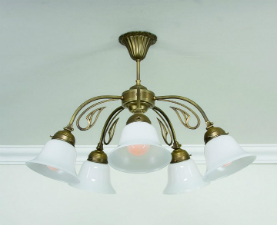 Berliner Messinglampen Kronleuchter D258-40op