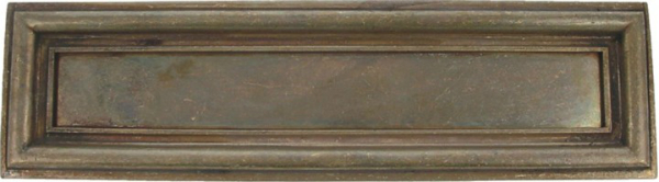 Briefschlitz aus patiniertem Messing | 90x330 mm Briefschlitz Messing patiniert 90x330 mm