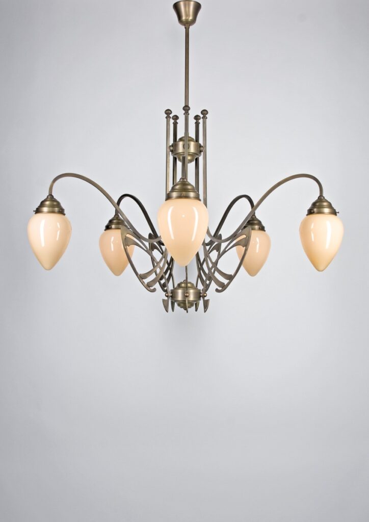 Deckenleuchte: D111_224cr_B | sehr exquisites Exemplar | Lampenhalterung mit schwungvollen Linien Küchenlampe Kronleuchter D266-123eb
