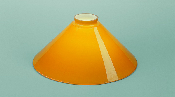 Glasschirm in Cognac-Farben Glasschirm 25 Cognac