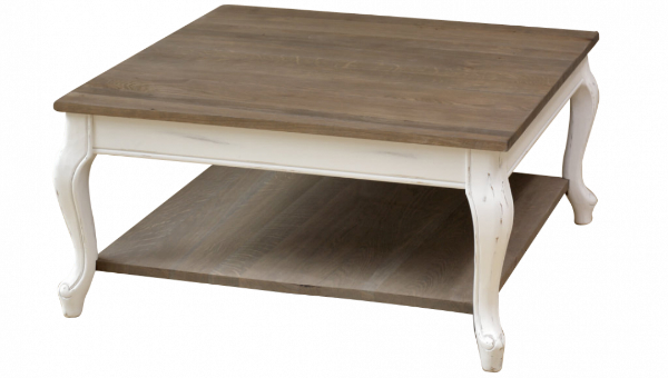 Couchtisch "FRANCE" mit Eichenplatte | Länge/Breite: 90x90 cm Couchtisch FRANCE mit Eichenplatte 90x90 cm