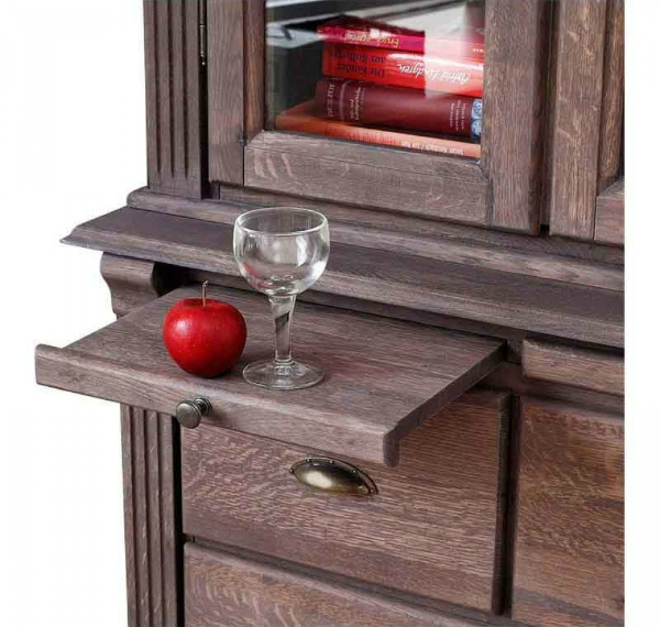 Vitrinenschrank "TOULOUSE" | Eiche: grau Vitrinenschrank TOULOUSE Eiche grau