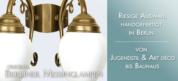 Original Berliner Messinglampen Wandlampen