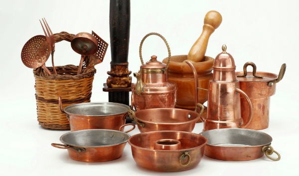 Früher wurden viele Gebrauchsgegenstände wie Töpfe oder Kochgeschirr aus Kupfer gemacht