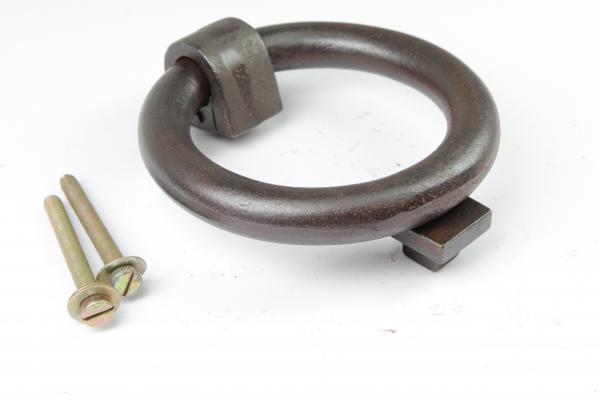 Türklopfer Ring aus massivem Eisen antik patiniert