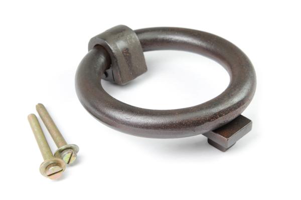 Türklopfer Ring aus massivem Eisen antik patiniert